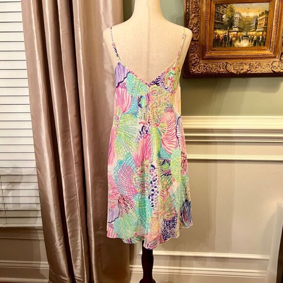 NEW Lilly Pulitzer Clara Silk Slip Dress in Roar of the Seas Print Size SMALL - Picture 4 of 7